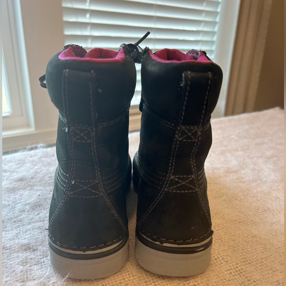 Timberland EarthKeepers Brookton Black Leather 6" Shaft Ankle Boots Size 7 - Picture 3 of 10